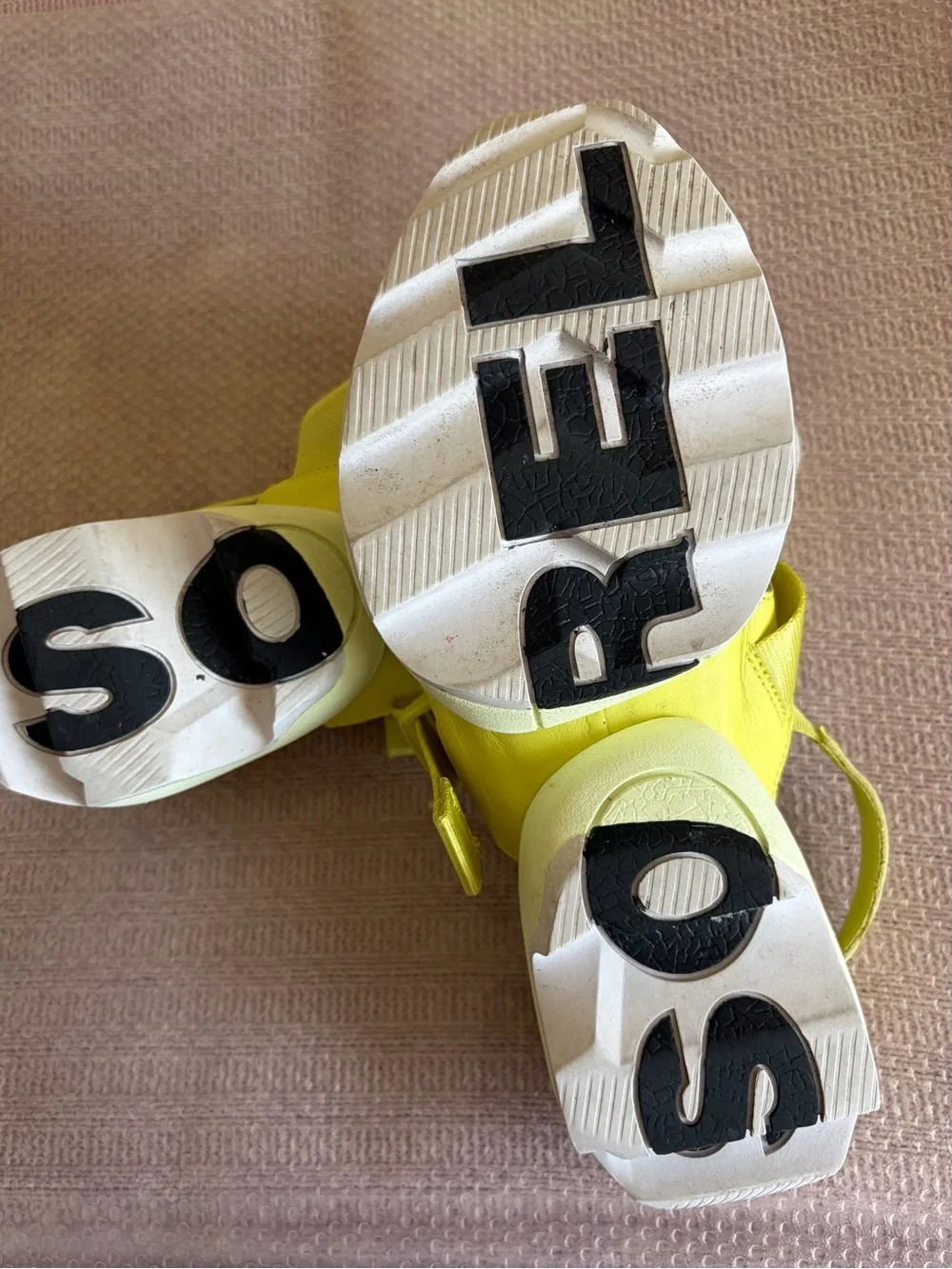Sorel Neon Yellow Platform Sport Sandals